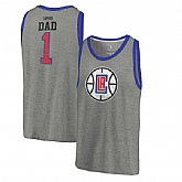 LA Clippers Fanatics Branded Greatest Dad Tri-Blend Tank Top - Heathered Gray,baseball caps,new era cap wholesale,wholesale hats